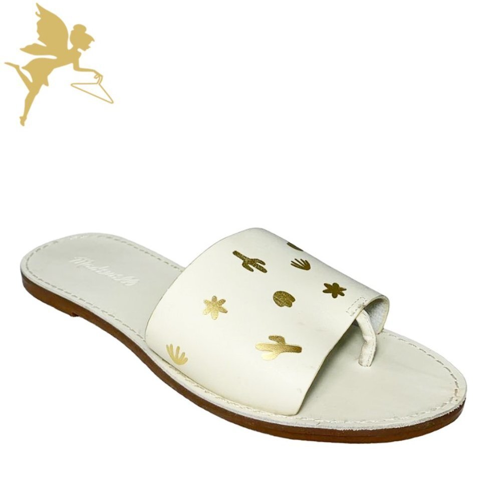 MADEWELL Cactus Print Leather Thong Slides - Picture 2 of 8